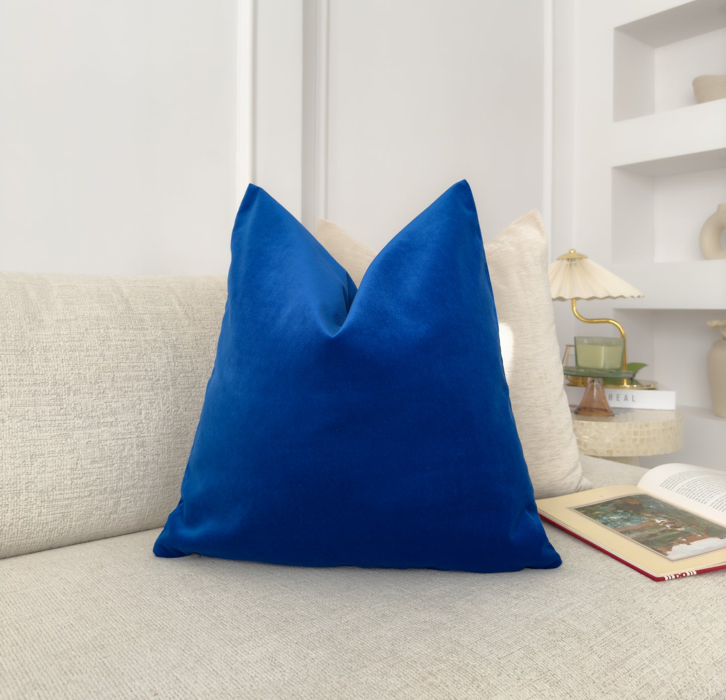 Premium Velvet Royal Blue Cushion Cover (All Sizes)