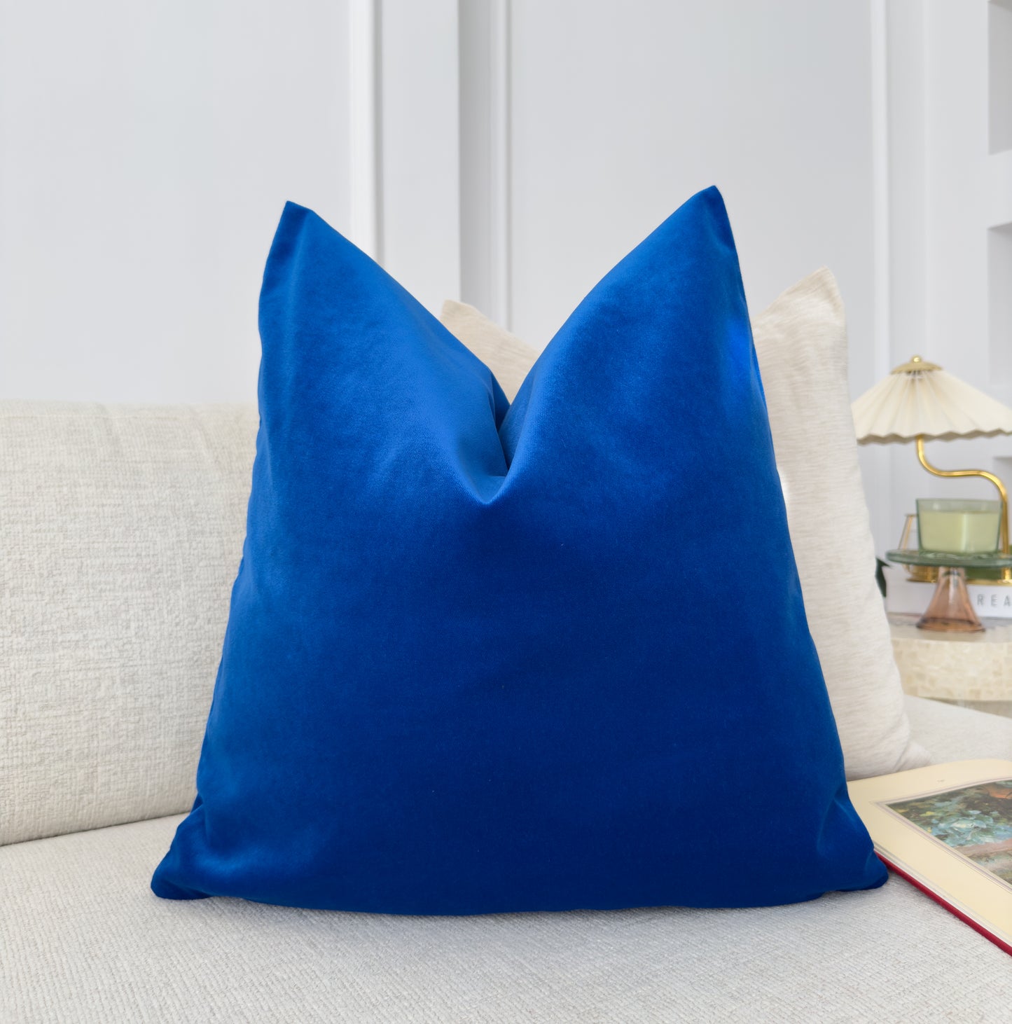 Premium Velvet Royal Blue Cushion Cover (All Sizes)