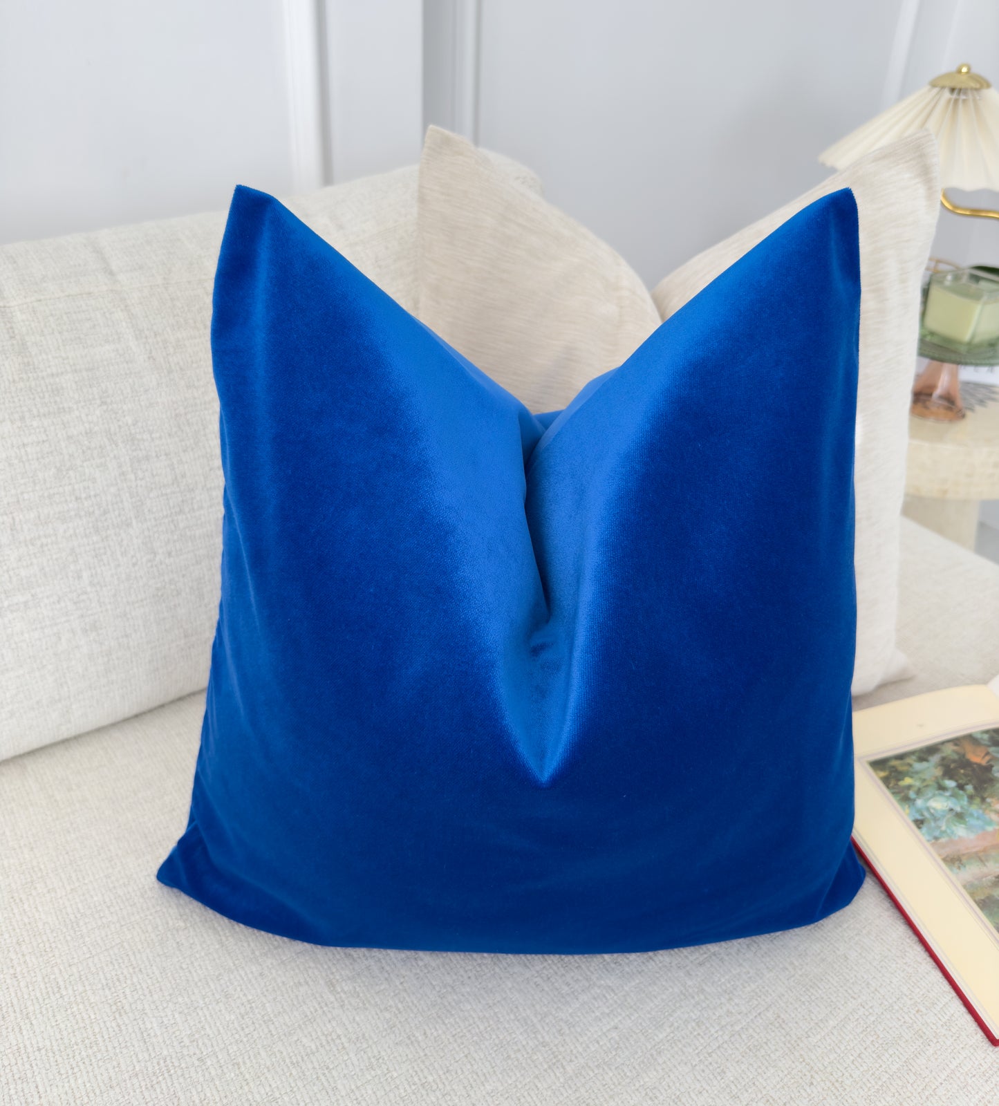 Premium Velvet Royal Blue Cushion Cover (All Sizes)