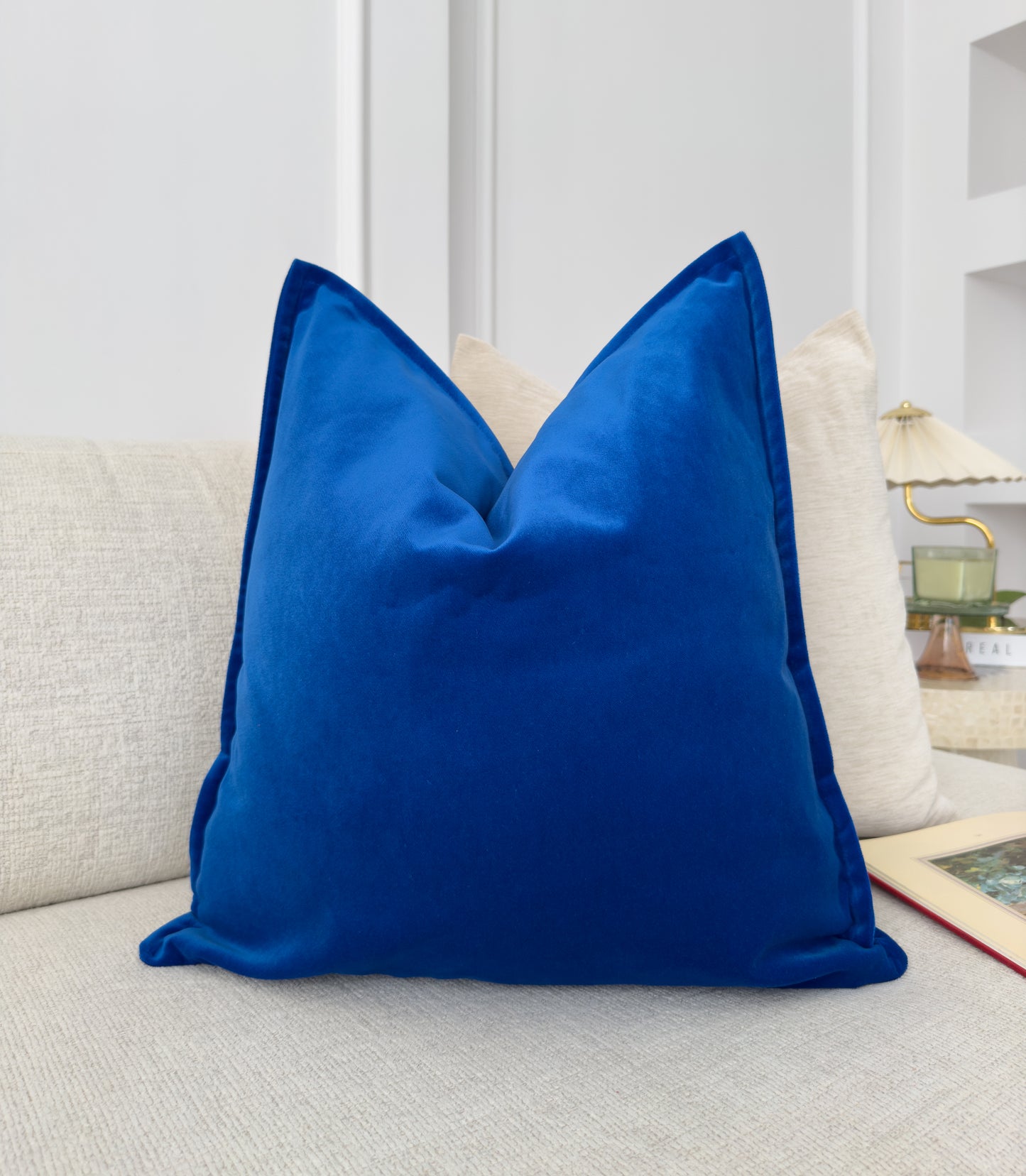 Premium Velvet Royal Blue Cushion Cover (All Sizes)