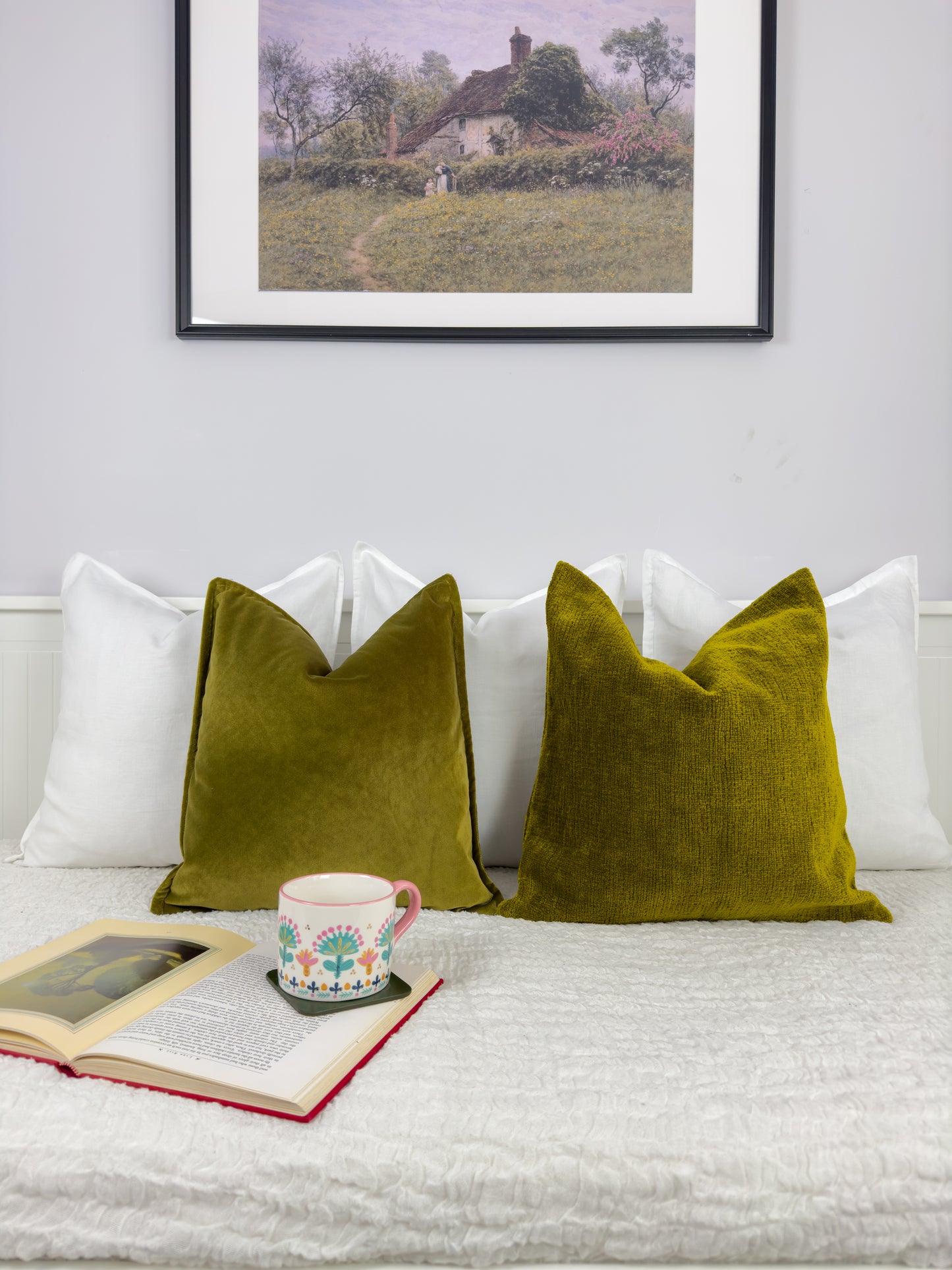 Velvet Khaki Cushion Cover Army Green Scatter Cushion Cover, Khaki Pillow Cover (All Sizes)