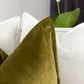 Velvet Khaki Cushion Cover Army Green Scatter Cushion Cover, Khaki Pillow Cover (All Sizes)