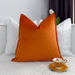Velvet Vibrant Orange Cushion Cover Decorative Orange Throw Pillow Cover (All Sizes)