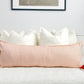 Dusty Pink Linen Lumbar Cushion Cover Extra Long Pillow Cover (All Sizes)