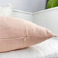 Dusty Pink Linen Lumbar Cushion Cover Extra Long Pillow Cover (All Sizes)