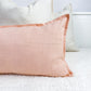 Dusty Pink Linen Lumbar Cushion Cover Extra Long Pillow Cover (All Sizes)