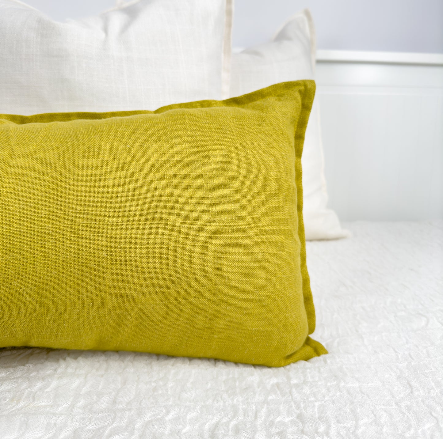 Natural Linen Mustard Cushion Covers