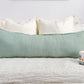 Linen Sage Green Lumbar Cushion Cover Mint Green Lumbar Pillow Cover (All Sizes)