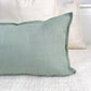 Linen Sage Green Lumbar Cushion Cover Mint Green Lumbar Pillow Cover (All Sizes)