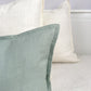 Linen Sage Green Lumbar Cushion Cover Mint Green Lumbar Pillow Cover (All Sizes)
