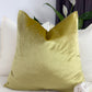 Velvet Shiny Gold Cushion Cover Decorative Yellow Sofa Cushion Soft Cotton Velvet Throw Cushion for Couch or Bed