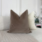 Handmade Velvet Taupe Cushion Cover (All Sizes)