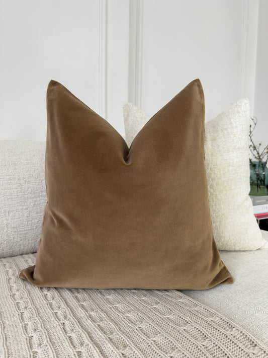 Velvet Taupe Cushion Cover (All Sizes)