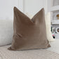 Handmade Velvet Taupe Cushion Cover (All Sizes)