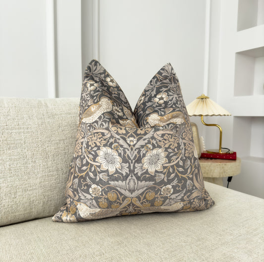 William Morris Strawberry Thief Cushion Cover  (All Sizes)