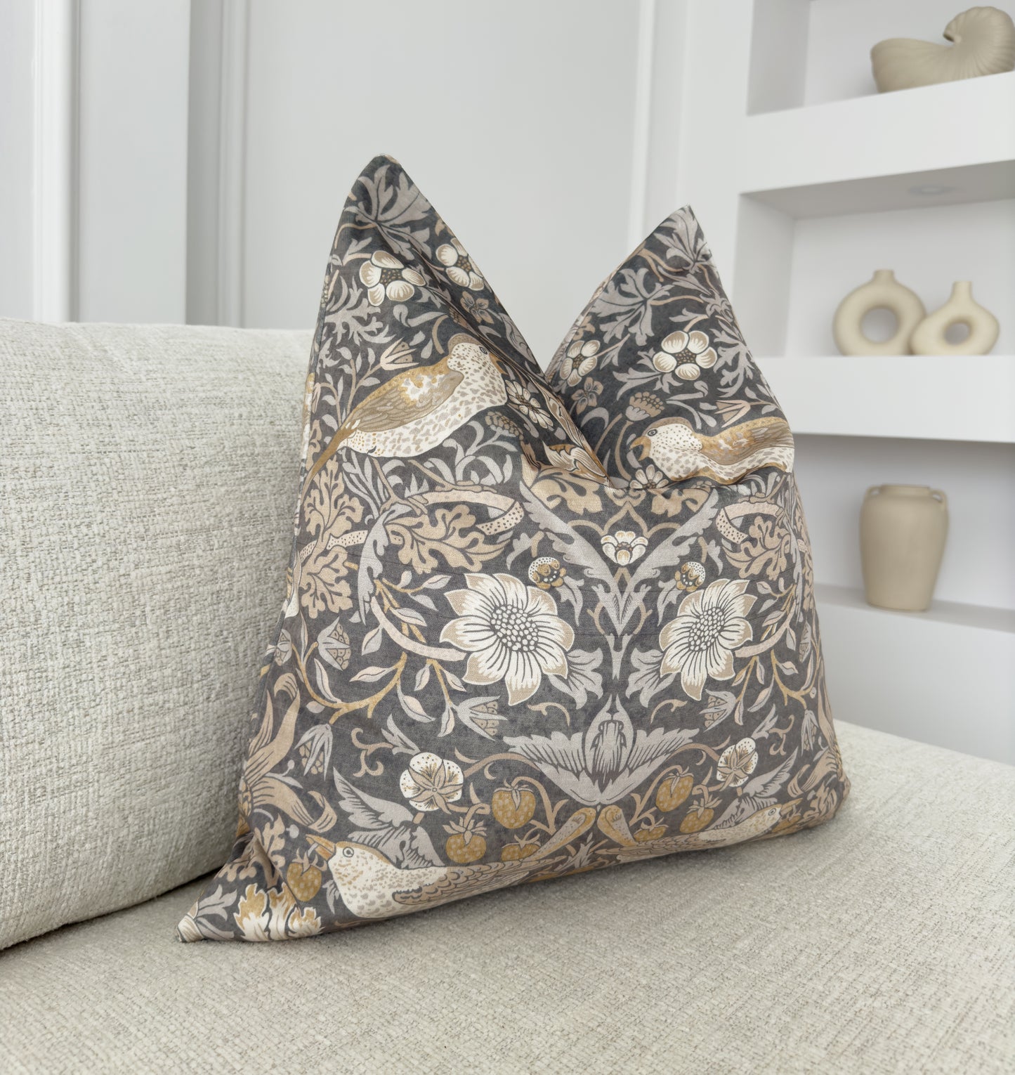 William Morris Strawberry Thief Cushion Cover  (All Sizes)