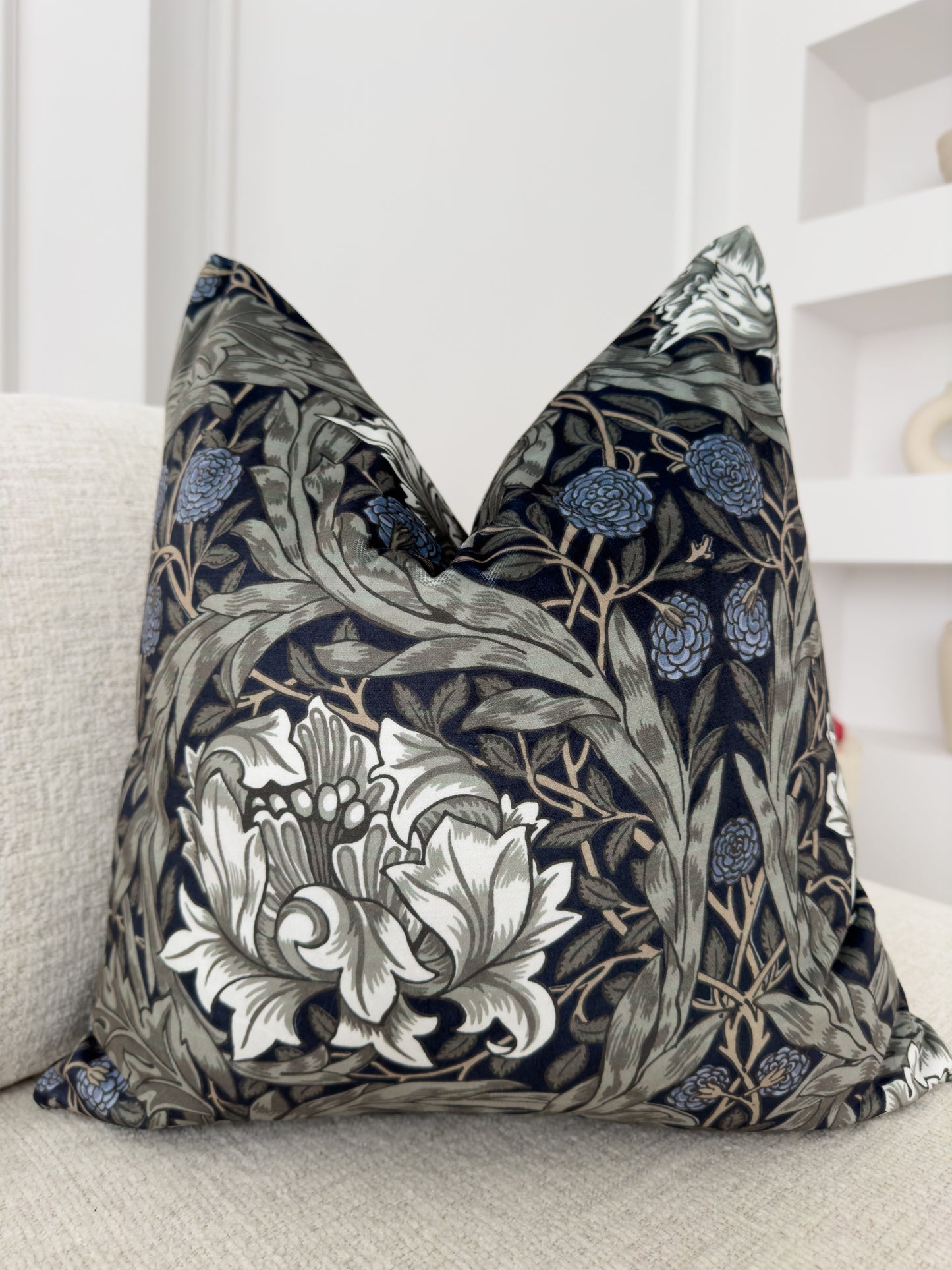William Morris Pimpernel Cushion Cover Decorative Art Deco Floral Pillow Cover (All Sizes)