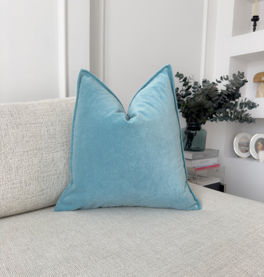 Luxury Velvet Light Blue Cushion Cover Home Decor Mint Blue Lumbar Cushion Covers (All Sizes) (Copy)