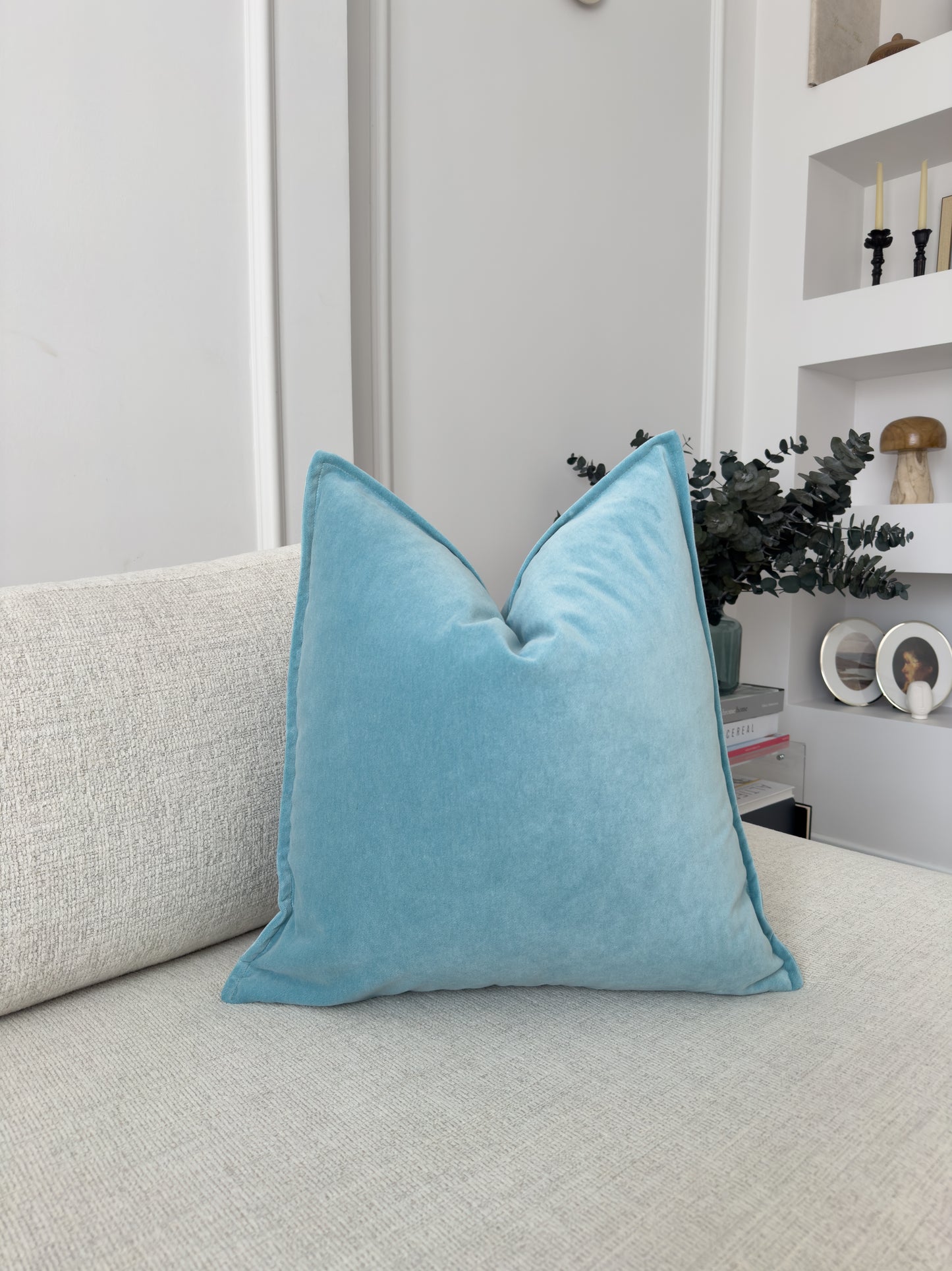 Luxury Velvet Light Blue Cushion Cover Home Decor Mint Blue Lumbar Cushion Covers (All Sizes) (Copy)
