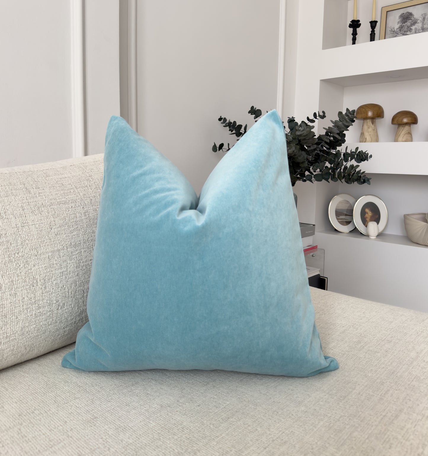 Luxury Velvet Light Blue Cushion Cover Home Decor Mint Blue Lumbar Cushion Covers (All Sizes) (Copy)