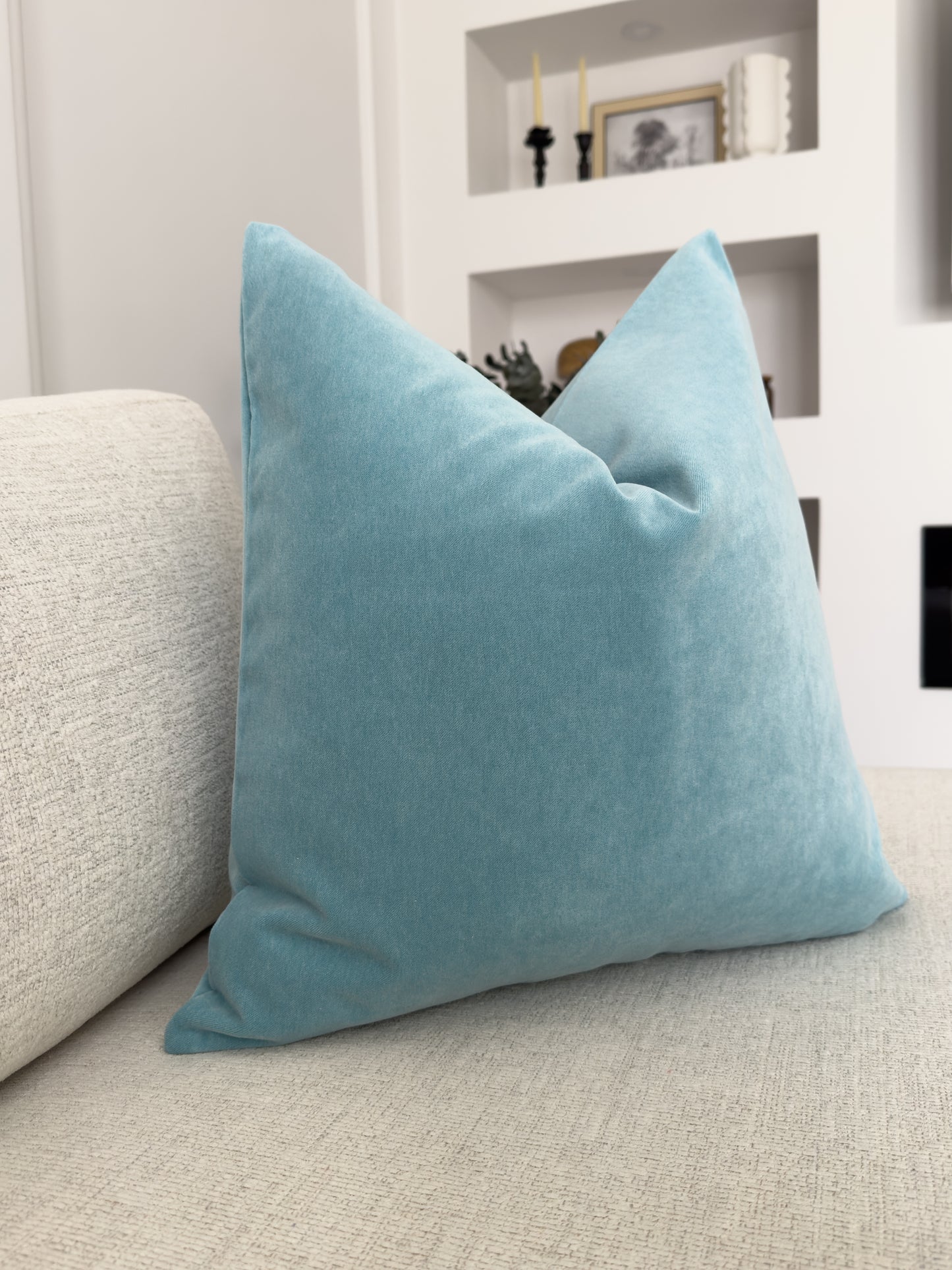 Luxury Velvet Light Blue Cushion Cover Home Decor Mint Blue Lumbar Cushion Covers (All Sizes) (Copy)