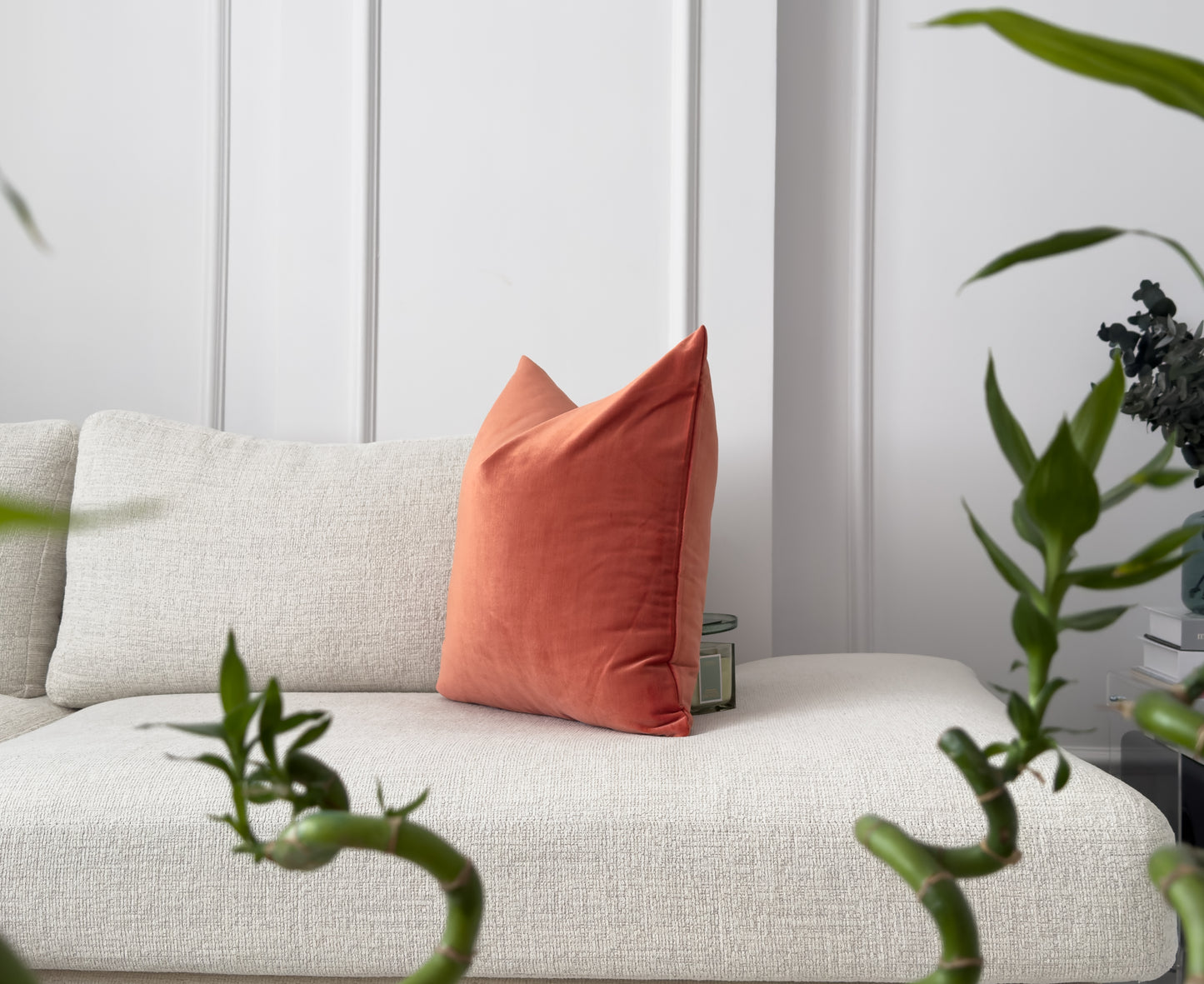 Velvet Powder Pink Cushion Cover Scatter Salmon Pink Cushion Cover (All Sizes) (Copy)