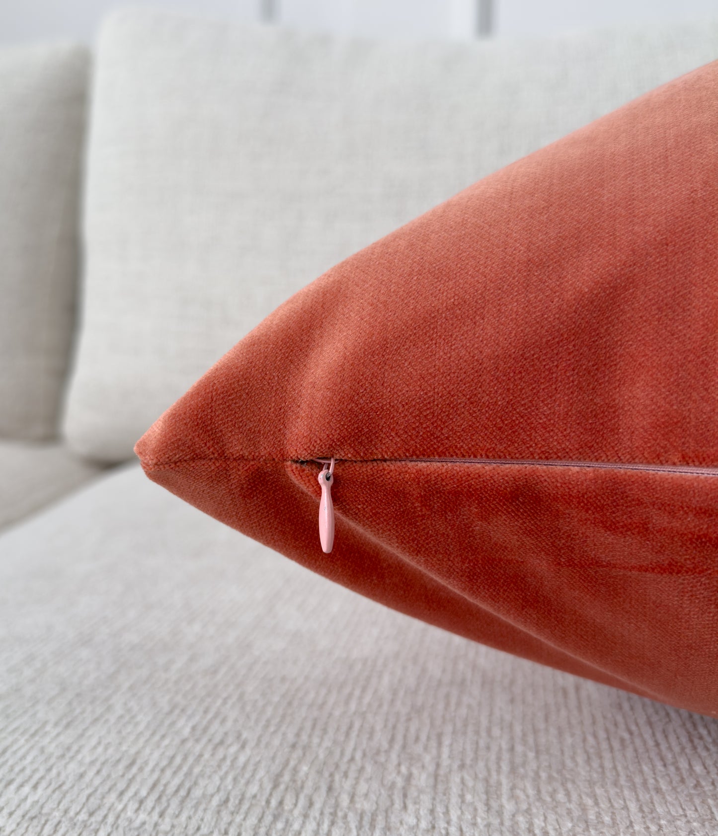 Velvet Powder Pink Cushion Cover Scatter Salmon Pink Cushion Cover (All Sizes) (Copy)