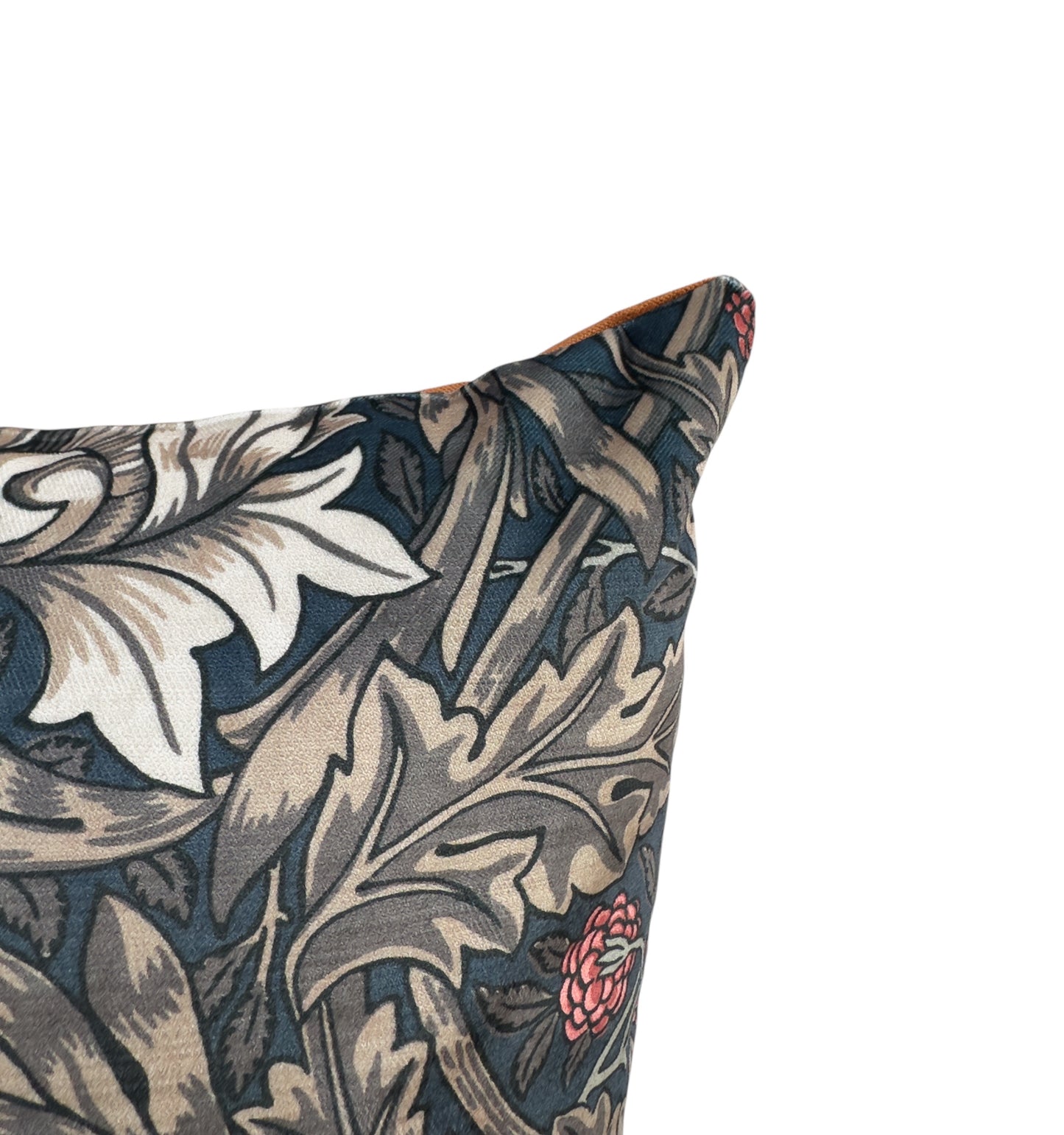 William Morris African Marigold Cushion Cover Rust Velvet Back (All Sizes)