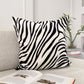 Zebra Velvet Cushion Cover Black Cream Animal Print Pillow Cover (All Sizes)