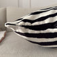 Zebra Velvet Cushion Cover Black Cream Animal Print Pillow Cover (All Sizes)