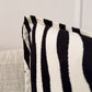 Zebra Velvet Cushion Cover Black Cream Animal Print Pillow Cover (All Sizes)