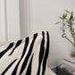 Zebra Velvet Cushion Cover Black Cream Animal Print Pillow Cover (All Sizes)
