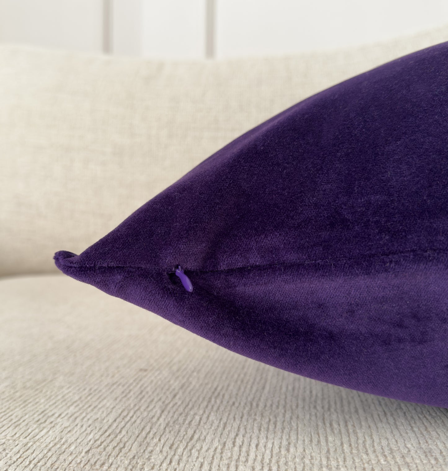 Cotton Velvet Deep Purple Cushion Cover (All Sizes)