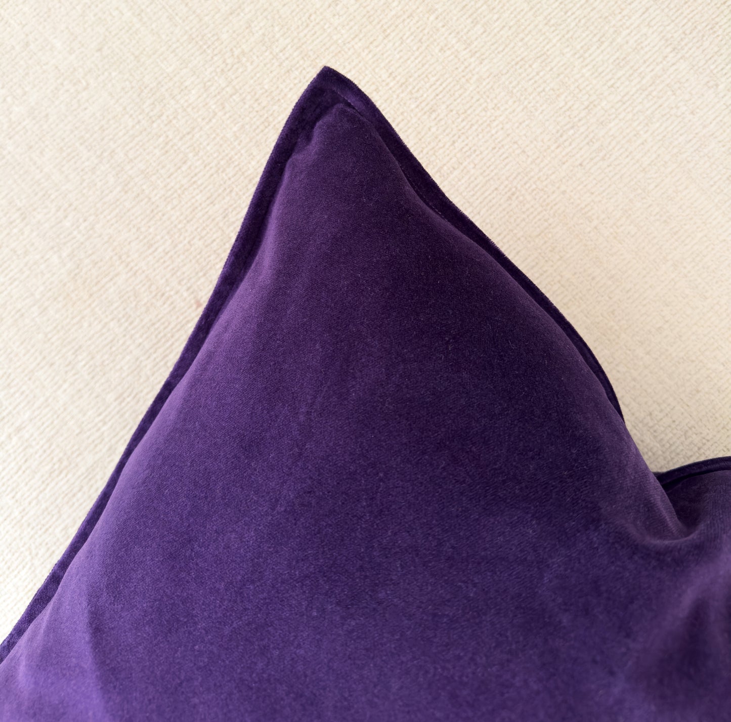 Cotton Velvet Deep Purple Cushion Cover (All Sizes)