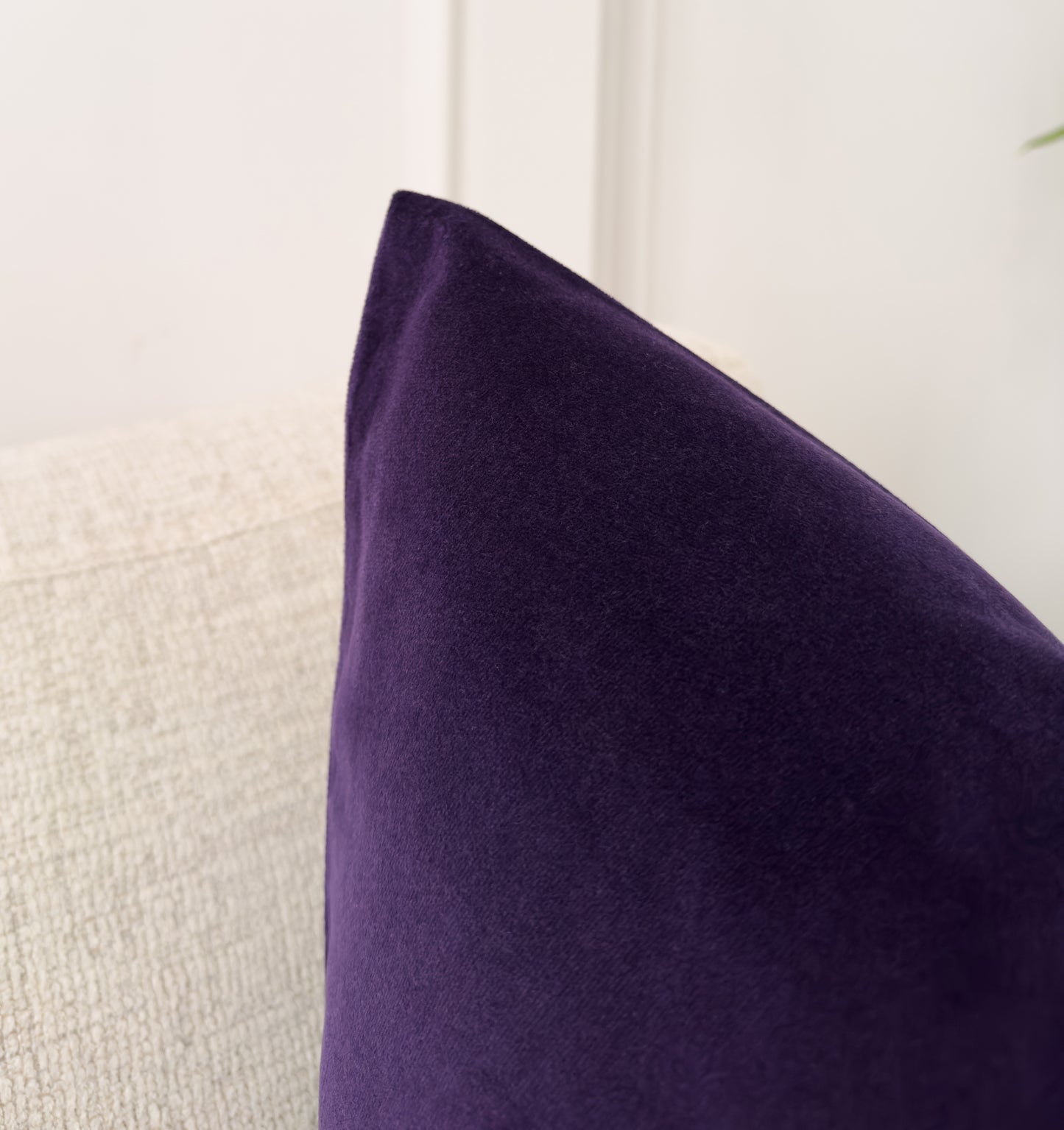 Cotton Velvet Deep Purple Cushion Cover (All Sizes)