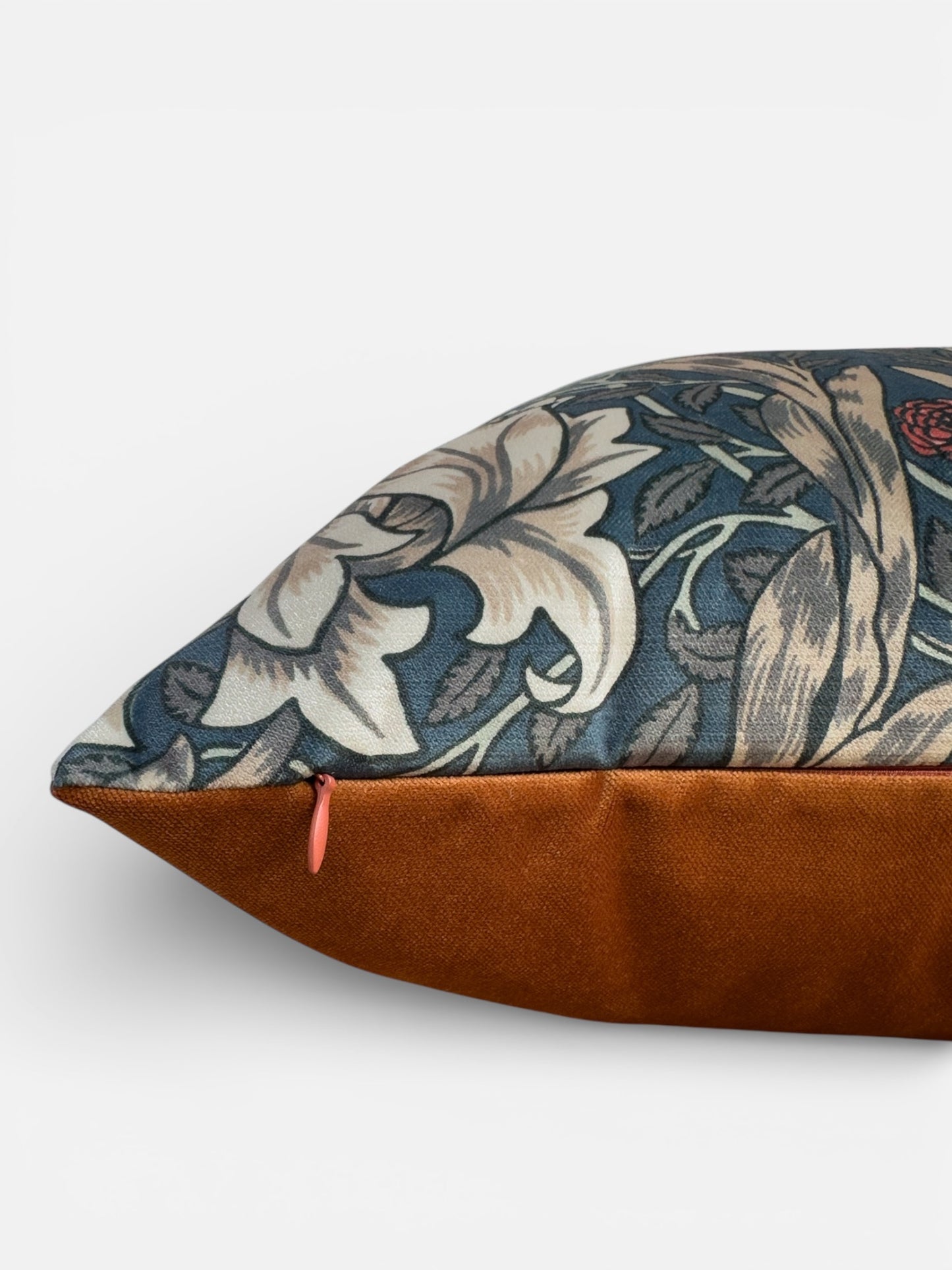 William Morris African Marigold Cushion Cover Rust Velvet Back (All Sizes)