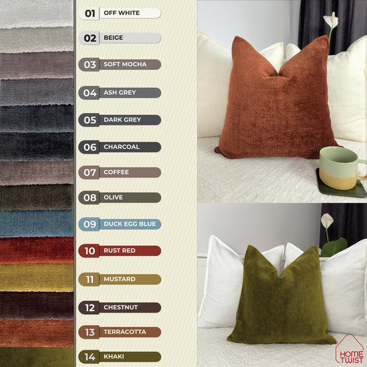 Teddy Boucle Pillow Cover Rust Cushion Cover for Home Decor Cushion Covers (All Sizes)