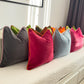Velvet Piped Pillow Covers with Piping Cushion Covers (Custom Color) All Sizes
