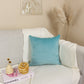 Velvet Aqua Blue Cushion Cover Turquoise Sofa Cushion Soft Cotton Velvet Decorative Cushion for Couch or Bed