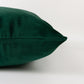 Cotton Velvet Dark Green Scatter Cushion Cover (All Sizes)
