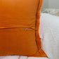 Velvet Burnt Orange Flanged Pillow Cover, Oxford Style Orange Cushion Cover, Modern Home Decor (Any Custom Size)