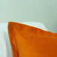 Velvet Burnt Orange Flanged Pillow Cover, Oxford Style Orange Cushion Cover, Modern Home Decor (Any Custom Size)