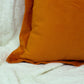 Velvet Burnt Orange Flanged Pillow Cover, Oxford Style Orange Cushion Cover, Modern Home Decor (Any Custom Size)