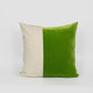 Colourblock Velvet Cushion Cover Apple Green Velvet Cozy Linen Colorblock Cushion Cover Modern Home Decor Pillow Covers (All Sizes)