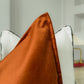 Velvet Terracotta Cushion Cover Rust Flanged Sofa Cushion Soft Cotton Velvet Lumbar Cushion for Couch or Bed