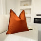 Velvet Terracotta Cushion Cover Rust Flanged Sofa Cushion Soft Cotton Velvet Lumbar Cushion for Couch or Bed