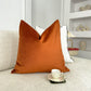 Velvet Terracotta Cushion Cover Rust Flanged Sofa Cushion Soft Cotton Velvet Lumbar Cushion for Couch or Bed