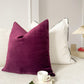 Velvet Burgundy Cushion Cover Aubergine Sofa Cushion Soft Cotton Velvet Decorative Scatter Cushion for Couch or Bed (All Sizes)