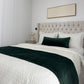 Luxury Velvet Dark Green Extra Long Lumbar Cushion Cover (All Sizes)