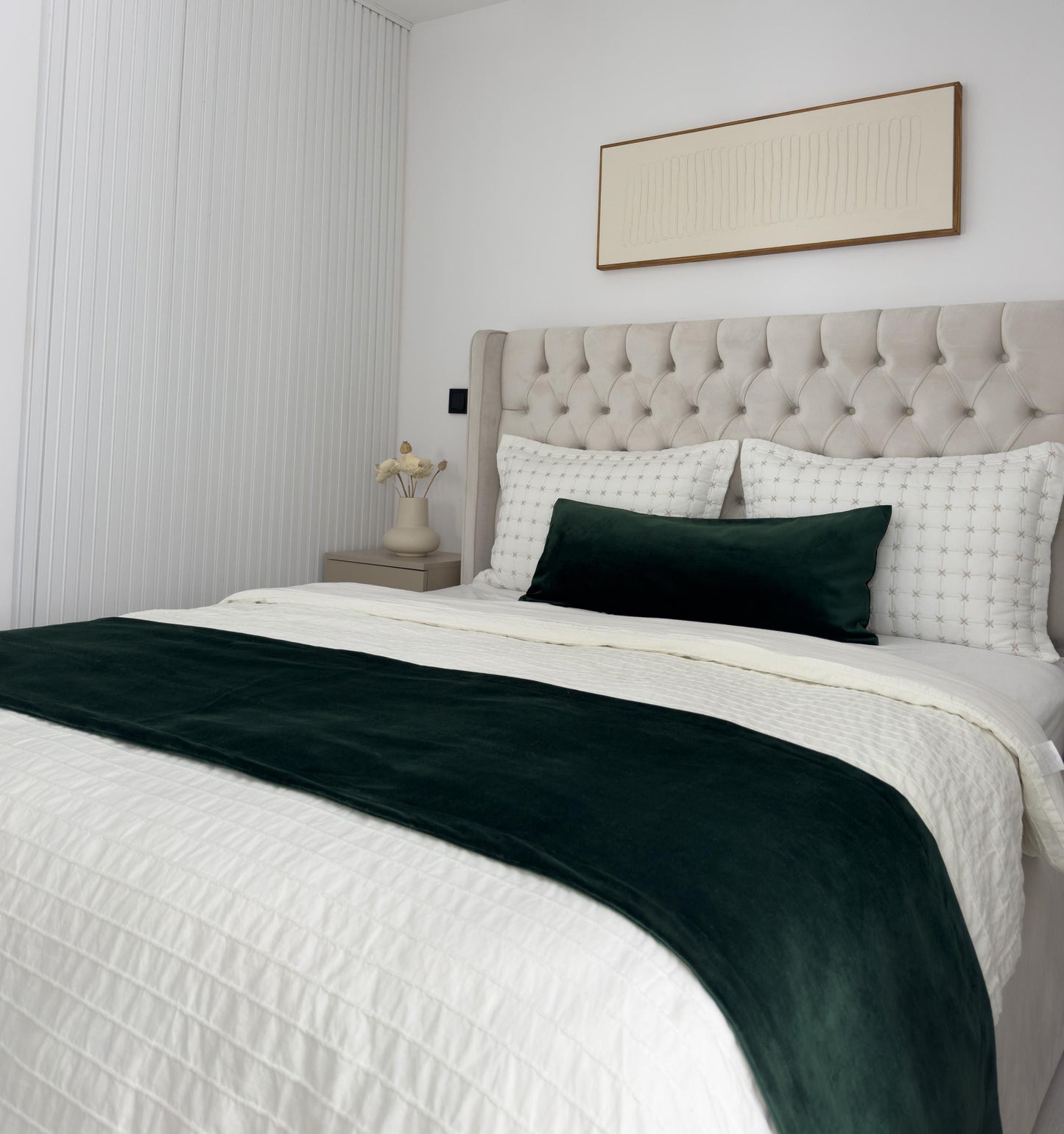 Luxury Velvet Dark Green Extra Long Lumbar Cushion Cover (All Sizes)
